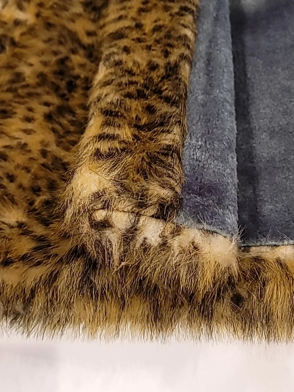 BHS Women's Faux Fur Teddy Coat - Brown Leopard Print Large